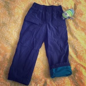 Fleece lined boys pants